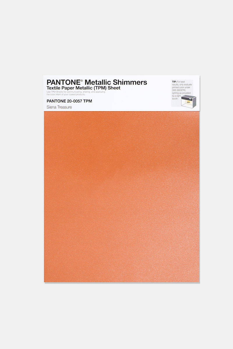 Product image 1 of the product “PANTONE® METALLIC SHIMMERS SHEET 20-0057 TPM Siena Treasure ”