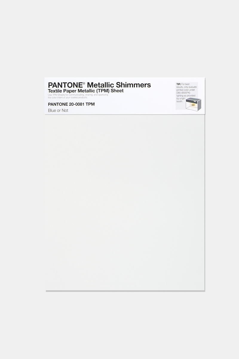 Artikelbild 1 des Artikels “PANTONE® METALLIC SHIMMERS SHEET 20-0081 TPM Blue or Not “