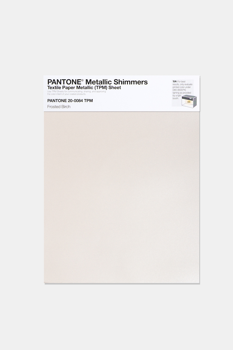 Product image 1 of the product “PANTONE® METALLIC SHIMMERS SHEET 20-0084 TPM Frosted Birch ”