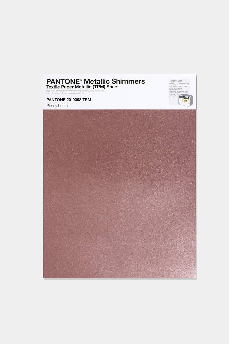 Product image 1 of the product “PANTONE® METALLIC SHIMMERS SHEET 20-0098 TPM Penny Loafer ”