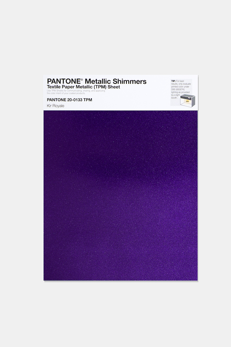 Product image 1 of the product “PANTONE® METALLIC SHIMMERS SHEET 20-0133 TPM Kir Royale ”