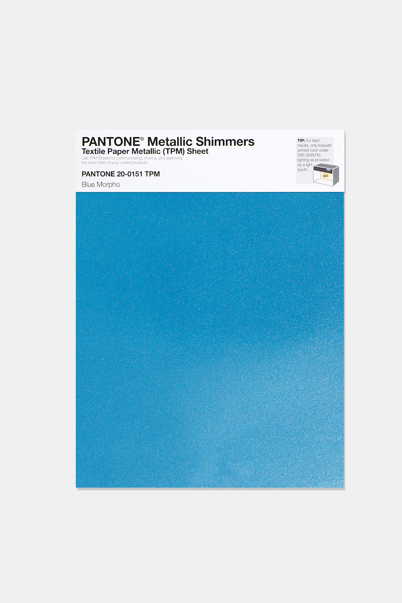 Product image 1 of the product “PANTONE® METALLIC SHIMMERS SHEET 20-0151 TPM Blue Morpho ”