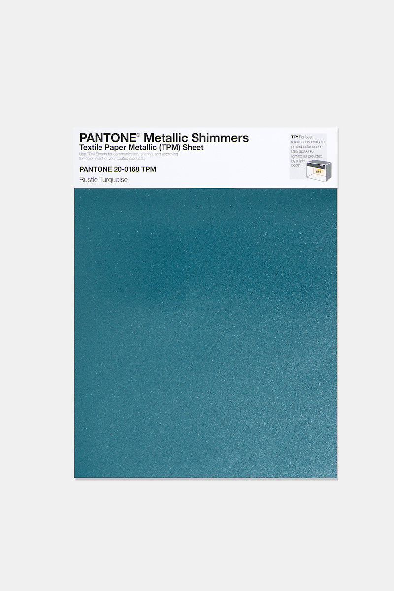 Artikelbild 1 des Artikels “PANTONE® METALLIC SHIMMERS SHEET 20-0168 TPM Rustic Turquoise “
