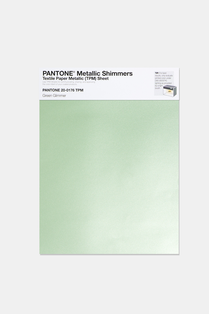 Product image 1 of the product “PANTONE® METALLIC SHIMMERS SHEET 20-0176 TPM Green Glimmer ”