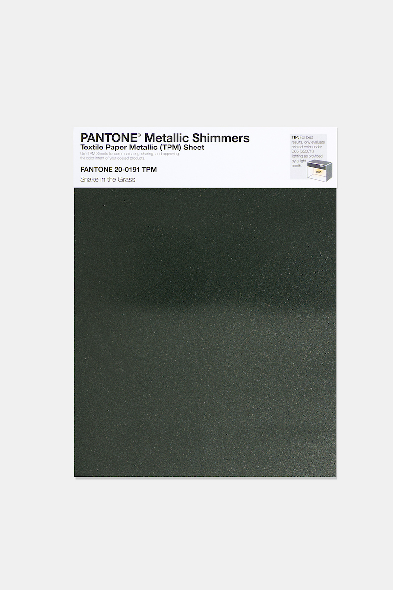 Artikelbild 1 des Artikels “PANTONE® METALLIC SHIMMERS SHEET 20-0191 TPM Snake in the Grass “