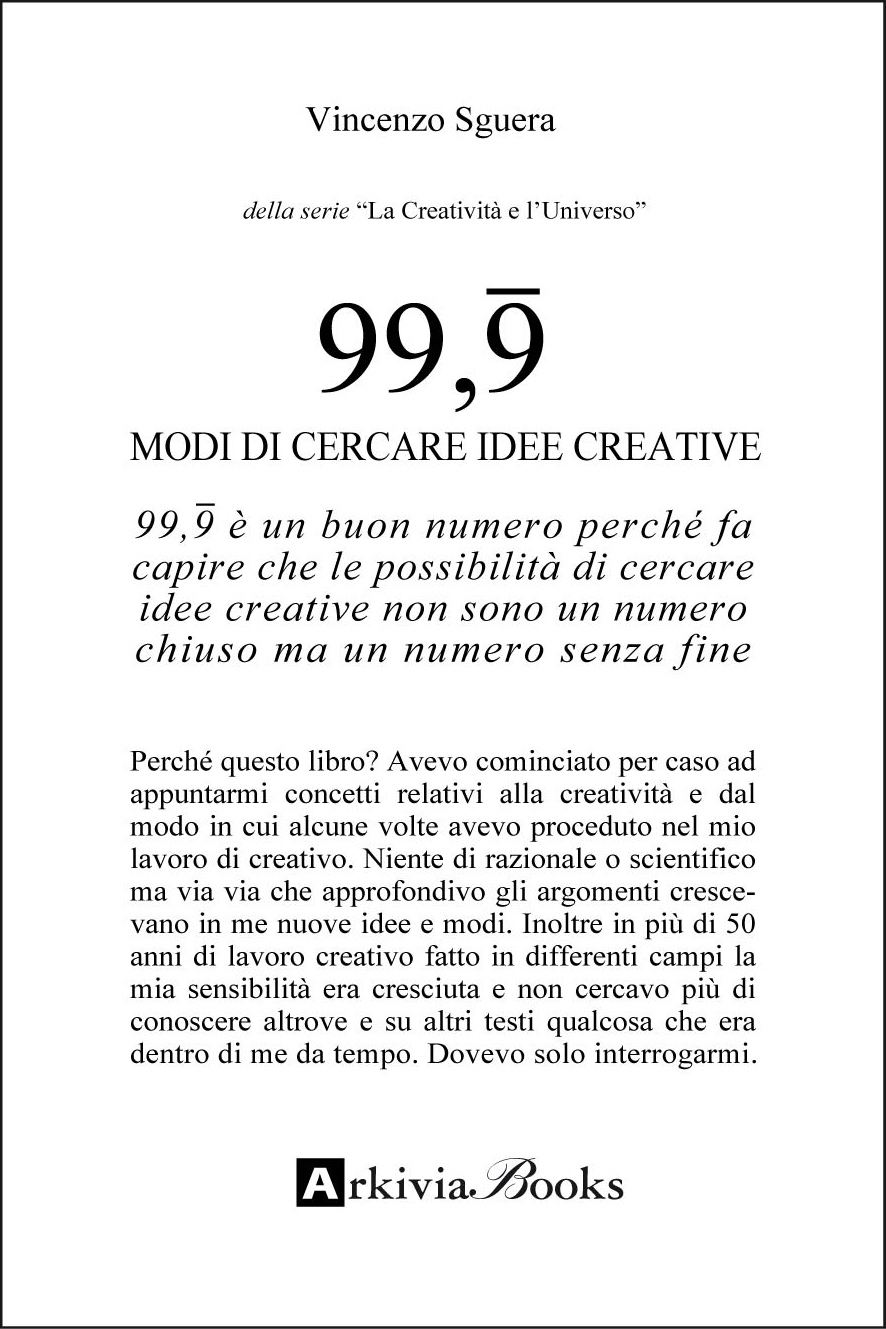 Artikelbild 1 des Artikels “99,9 MODI DI CERCARE IDEE CREATIVE della serie “La Creatività e l’Universo” “