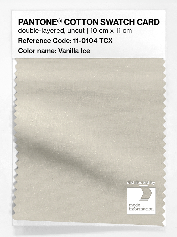 Product image 1 of the product “PANTONE® COTTON SWATCH CARD 11-0104 TCX Vanilla Ice ”