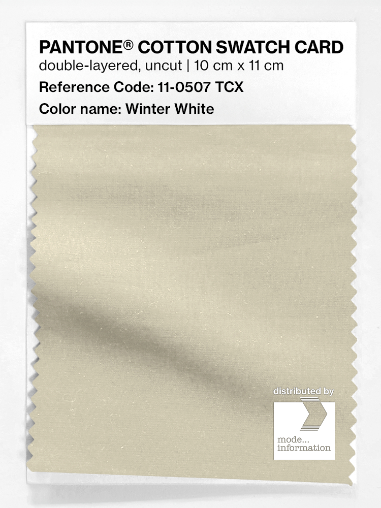 Product image 1 of the product “PANTONE® COTTON SWATCH CARD 11-0507 TCX Winter White ”