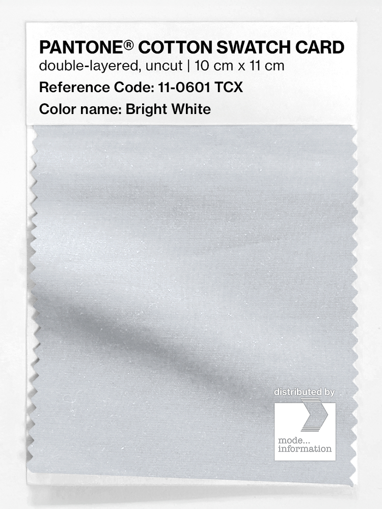 Product image 1 of the product “PANTONE® COTTON SWATCH CARD 11-0601 TCX Bright White ”