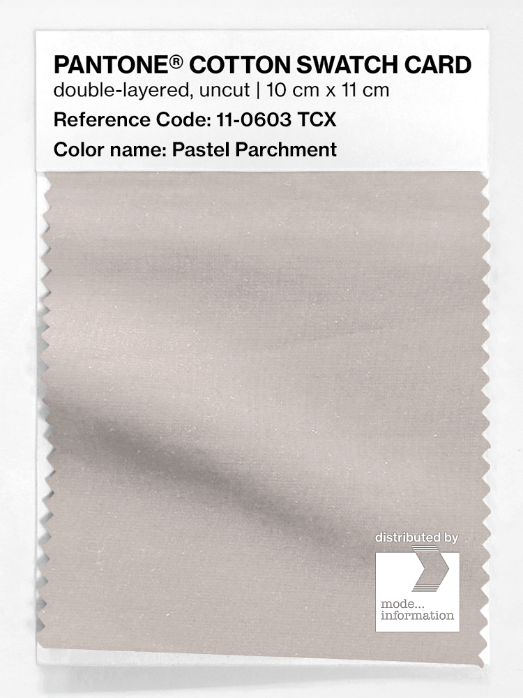 Product image 1 of the product “PANTONE® COTTON SWATCH CARD 11-0603 TCX Pastel Parchment ”