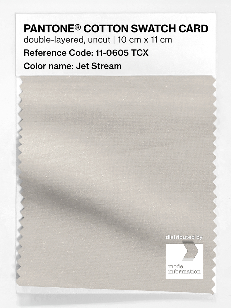 Product image 1 of the product “PANTONE® COTTON SWATCH CARD 11-0605 TCX Jet Stream ”