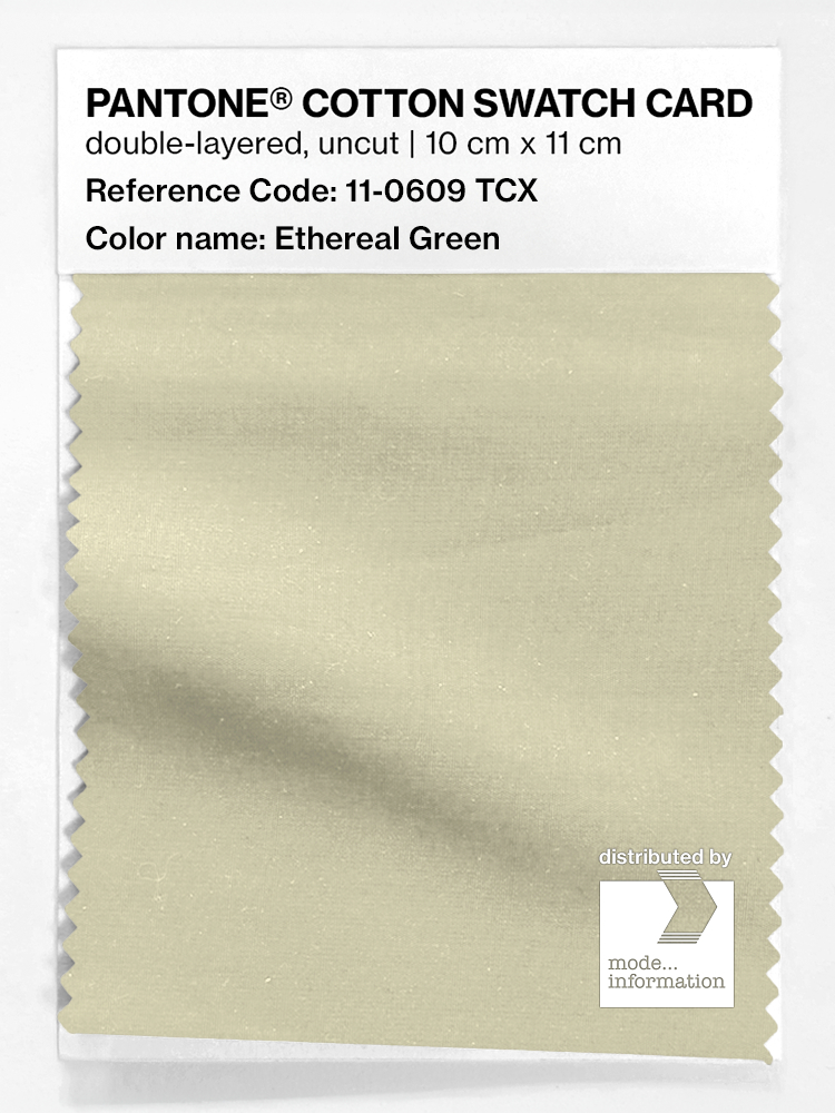 Product image 1 of the product “PANTONE® COTTON SWATCH CARD 11-0609 TCX Ethereal Green ”