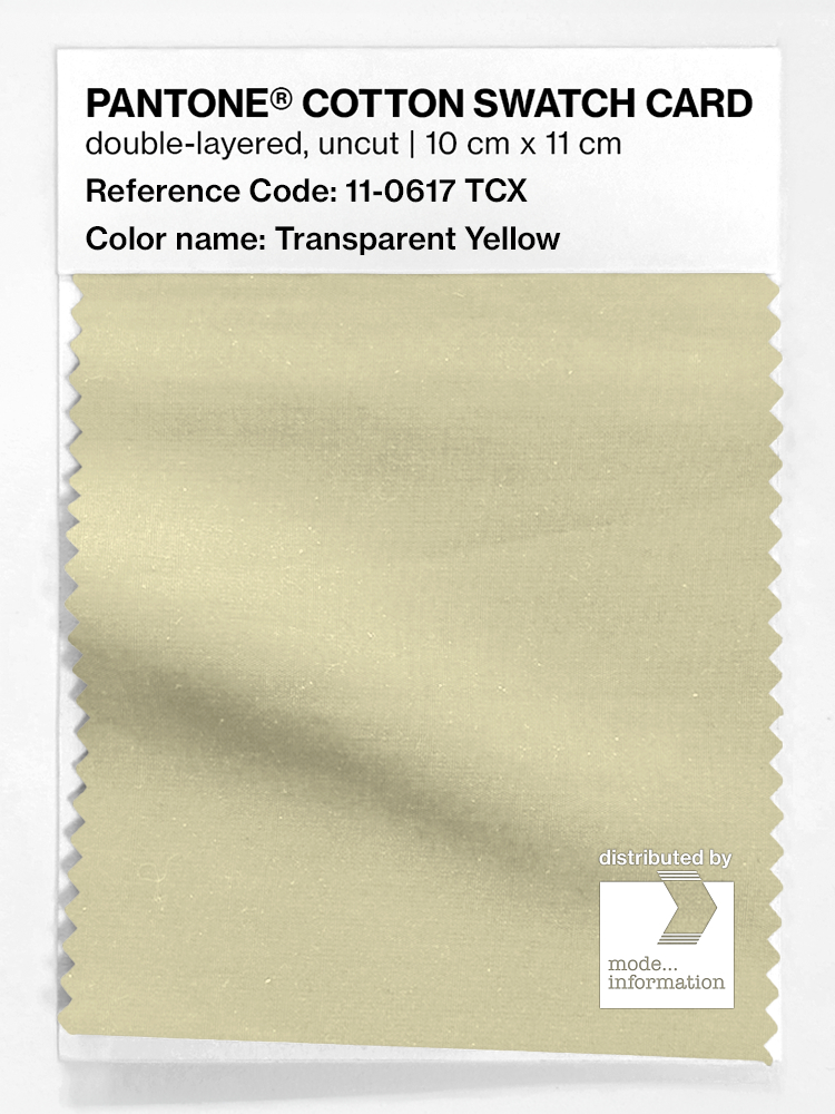 Artikelbild 1 des Artikels “PANTONE® COTTON SWATCH CARD 11-0617 TCX Transparent Yellow “
