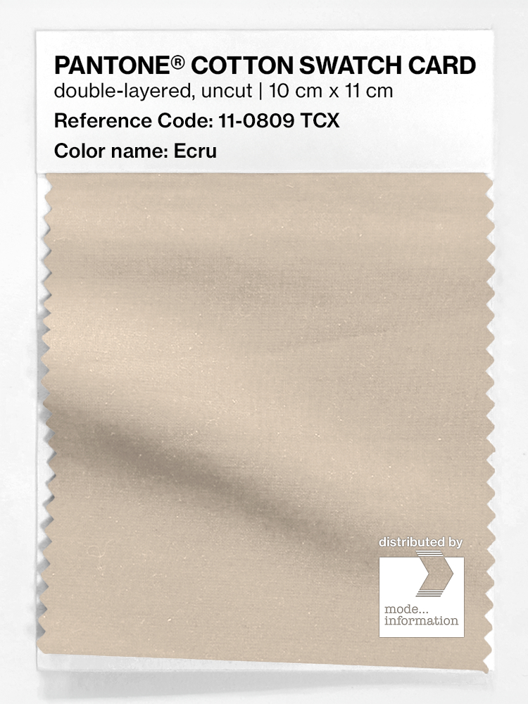 Product image 1 of the product “PANTONE® COTTON SWATCH CARD 11-0809 TCX Ecru ”