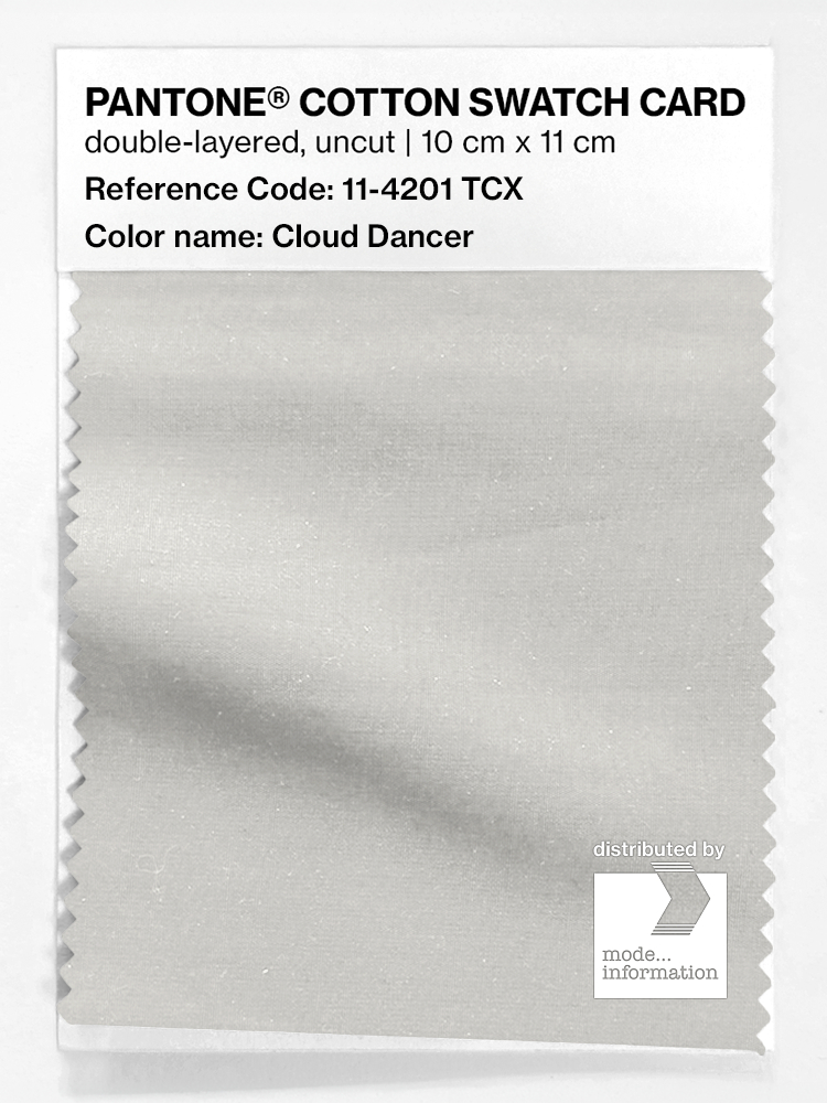 Artikelbild 1 des Artikels “PANTONE® COTTON SWATCH CARD 11-4201 TCX Cloud Dancer “