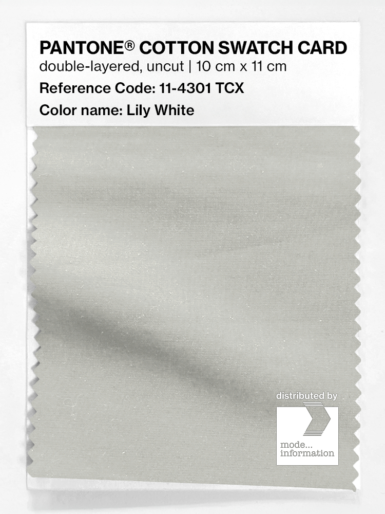 Product image 1 of the product “PANTONE® COTTON SWATCH CARD 11-4301 TCX Lily White ”