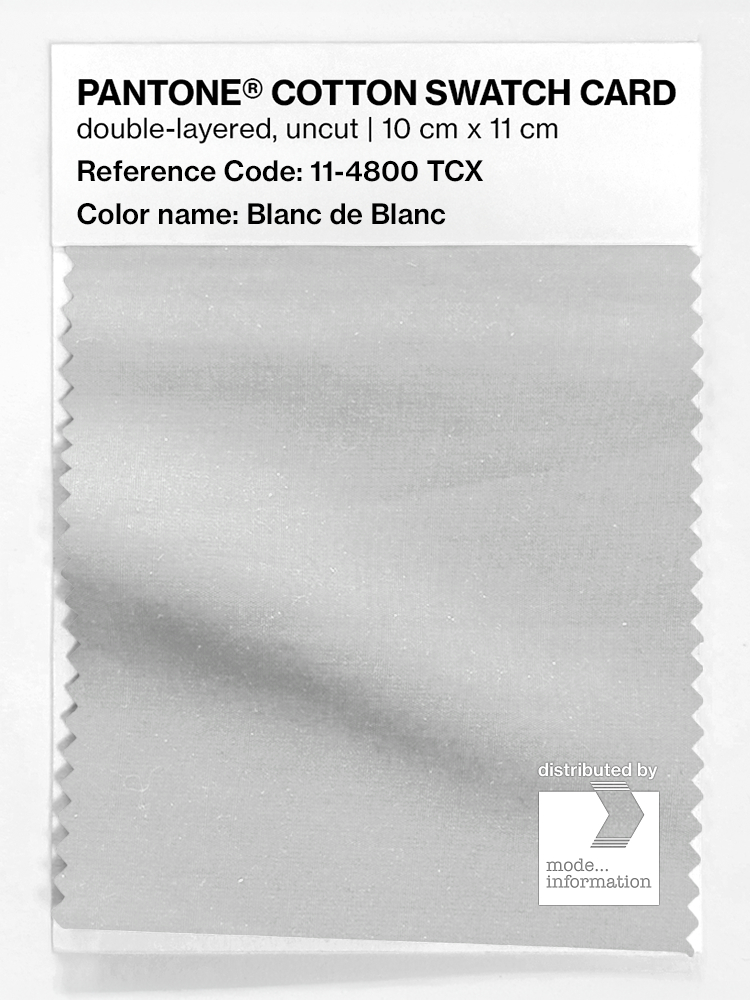 Product image 1 of the product “PANTONE® COTTON SWATCH CARD 11-4800 TCX Blanc de Blanc ”
