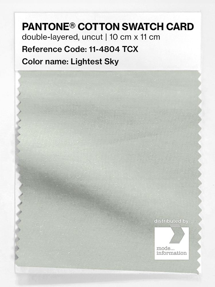 Product image 1 of the product “PANTONE® COTTON SWATCH CARD 11-4804 TCX Lightest Sky ”