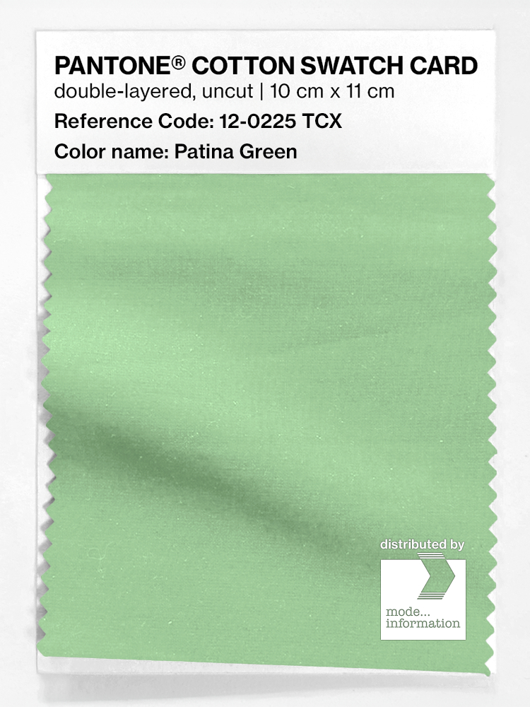 Product image 1 of the product “PANTONE® COTTON SWATCH CARD 12-0225 TCX Patina Green ”