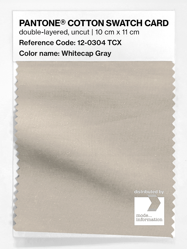 Product image 1 of the product “PANTONE® COTTON SWATCH CARD 12-0304 TCX Whitecap Gray ”