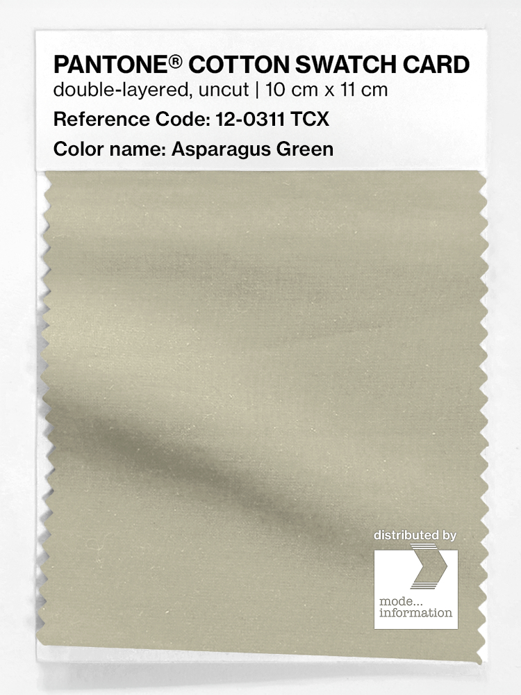 Product image 1 of the product “PANTONE® COTTON SWATCH CARD 12-0311 TCX Asparagus Green ”