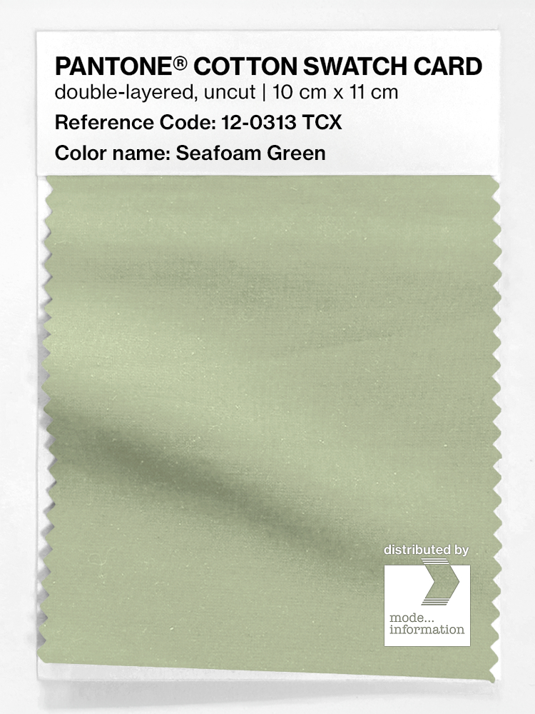 Product image 1 of the product “PANTONE® COTTON SWATCH CARD 12-0313 TCX Seafoam Green ”