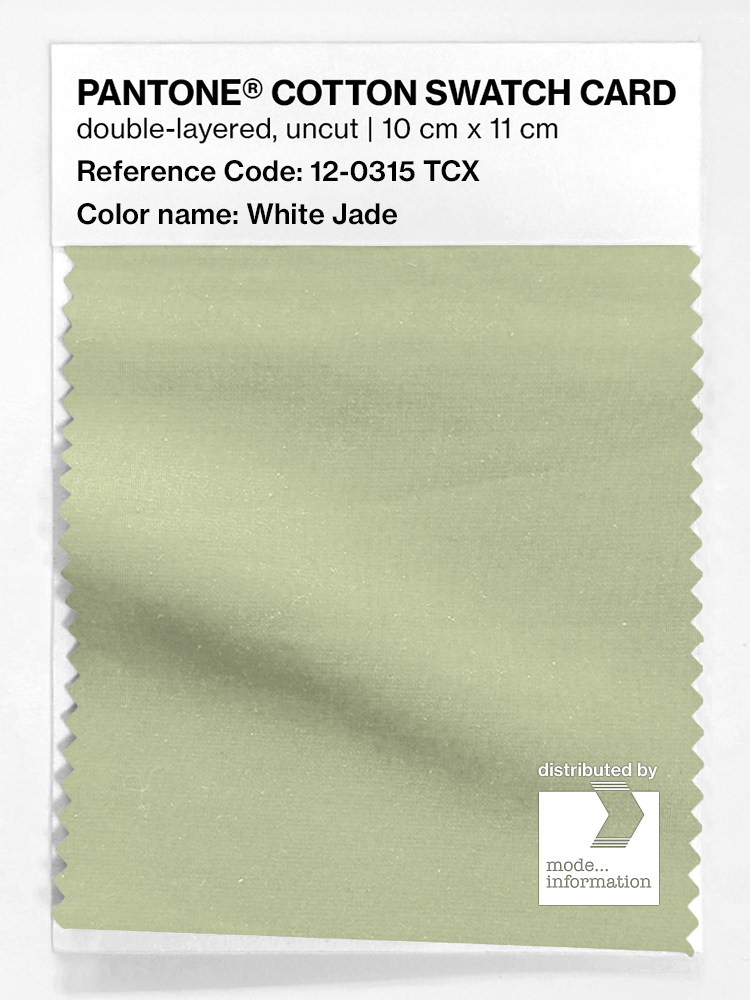 Product image 1 of the product “PANTONE® COTTON SWATCH CARD 12-0315 TCX White Jade ”