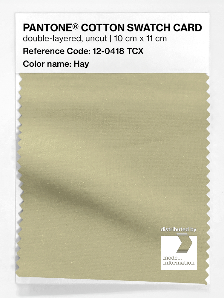 Product image 1 of the product “PANTONE® COTTON SWATCH CARD 12-0418 TCX Hay ”