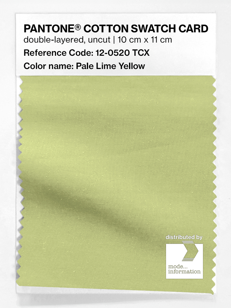 Product image 1 of the product “PANTONE® COTTON SWATCH CARD 12-0520 TCX Pale Lime Yellow ”