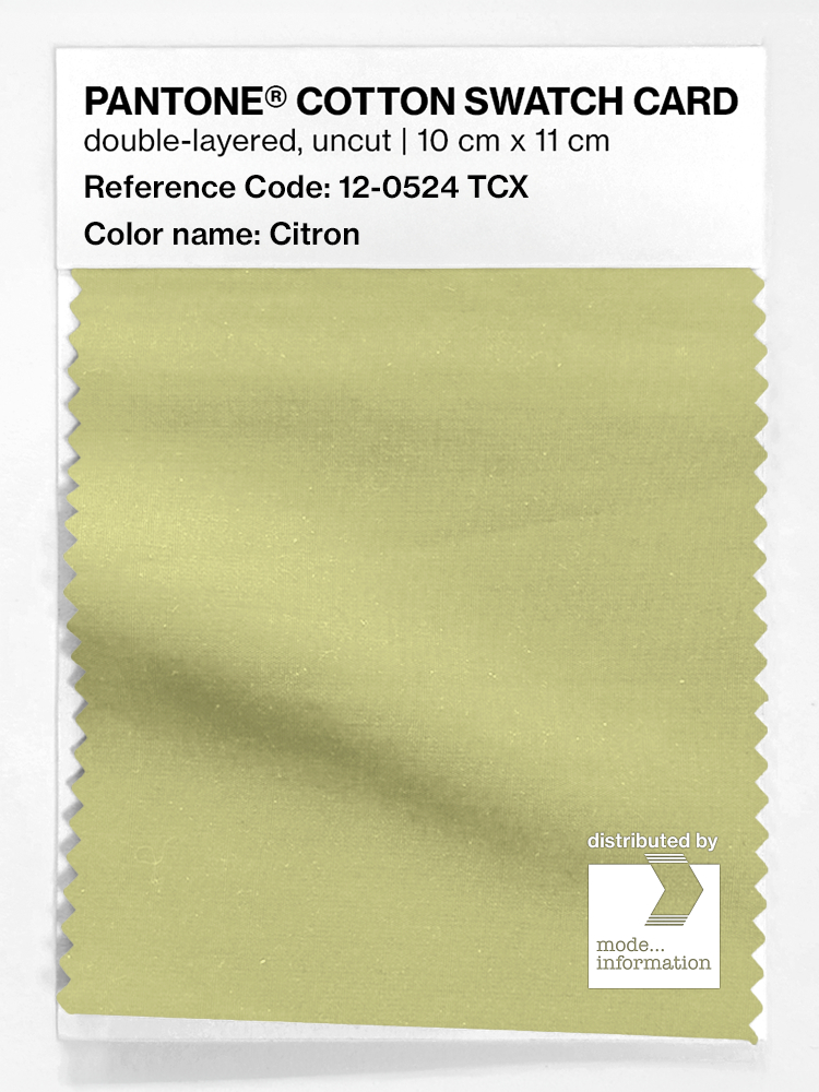 Product image 1 of the product “PANTONE® COTTON SWATCH CARD 12-0524 TCX Citron ”