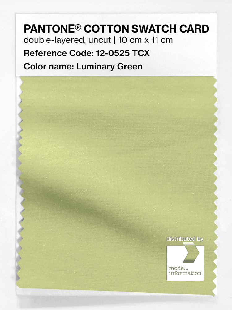 Product image 1 of the product “PANTONE® COTTON SWATCH CARD 12-0525 TCX Luminary Green ”