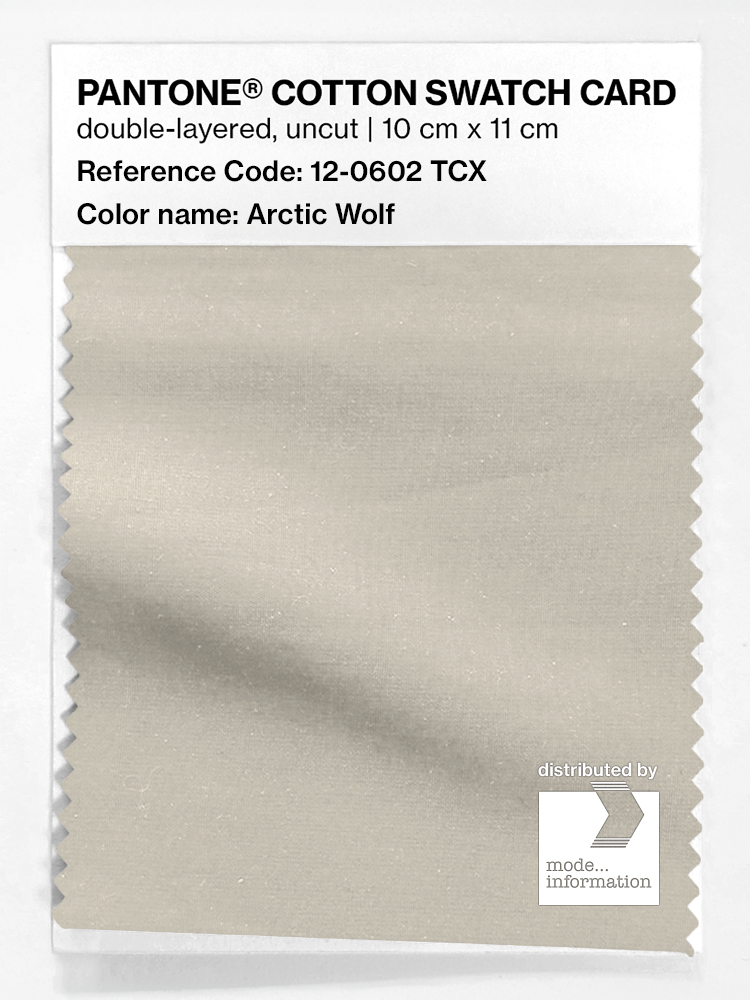Product image 1 of the product “PANTONE® COTTON SWATCH CARD 12-0602 TCX Arctic Wolf ”