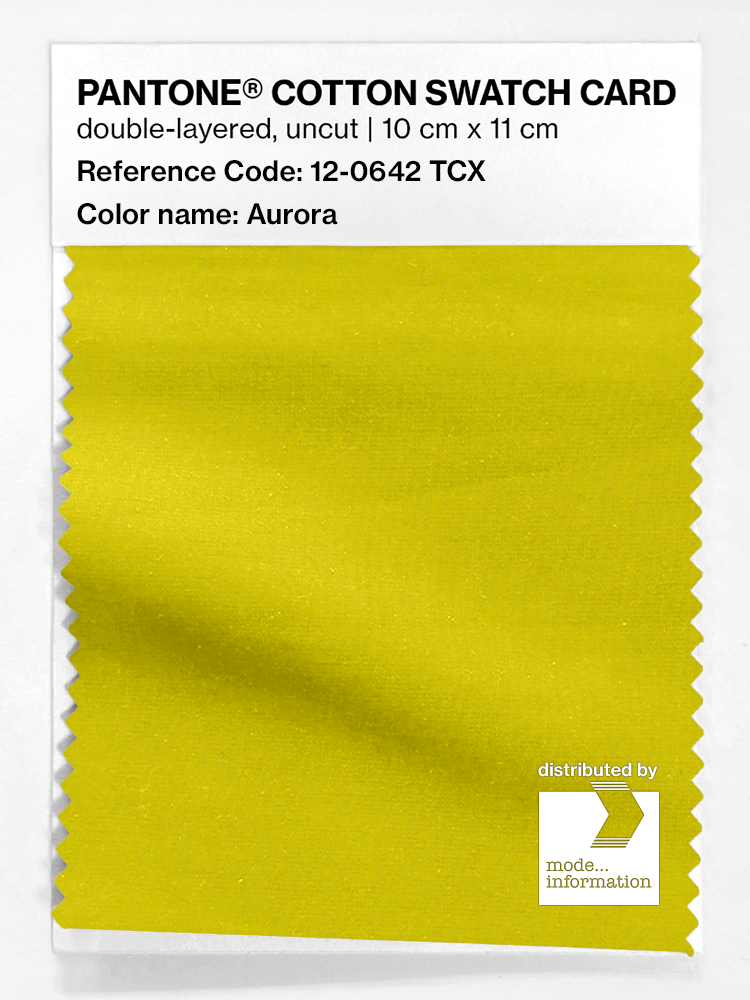Product image 1 of the product “PANTONE® COTTON SWATCH CARD 12-0642 TCX Aurora ”