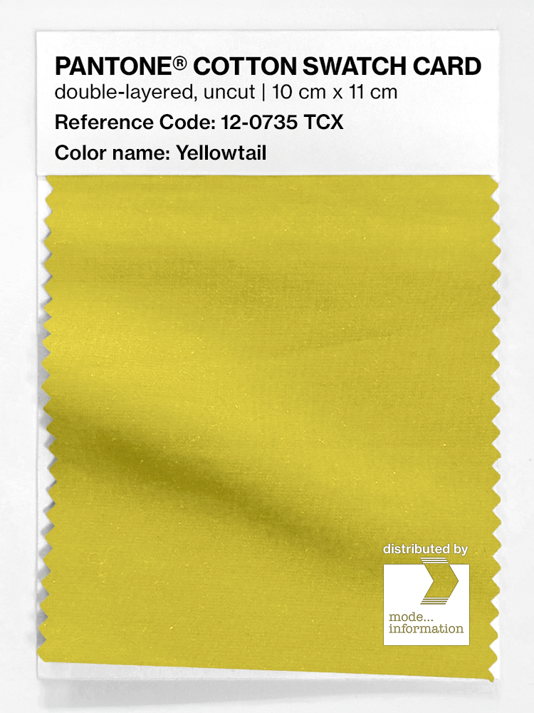 Product image 1 of the product “PANTONE® COTTON SWATCH CARD 12-0735 TCX Yellowtail ”