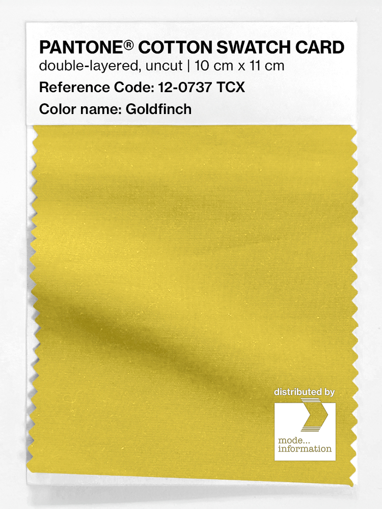 Product image 1 of the product “PANTONE® COTTON SWATCH CARD 12-0737 TCX Goldfinch ”