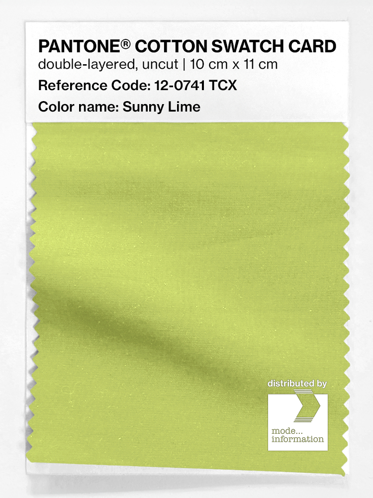Product image 1 of the product “PANTONE® COTTON SWATCH CARD 12-0741 TCX Sunny Lime ”