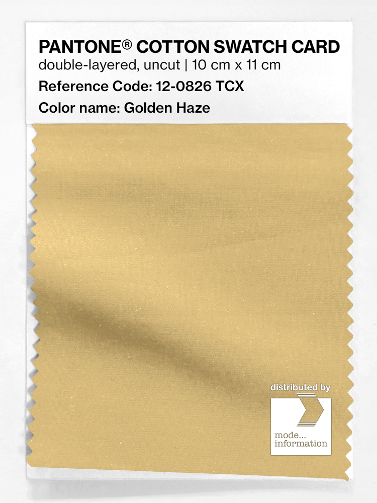 Product image 1 of the product “PANTONE® COTTON SWATCH CARD 12-0826 TCX Golden Haze ”