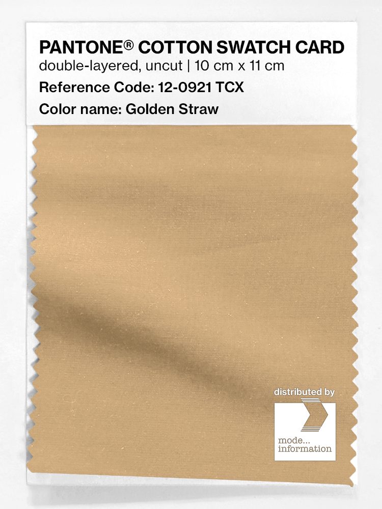 Product image 1 of the product “PANTONE® COTTON SWATCH CARD 12-0921 TCX Golden Straw ”