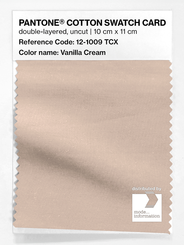 Artikelbild 1 des Artikels “PANTONE® COTTON SWATCH CARD 12-1009 TCX Vanilla Cream “
