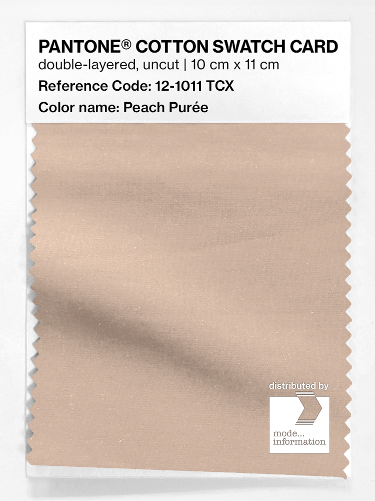 Product image 1 of the product “PANTONE® COTTON SWATCH CARD 12-1011 TCX Peach Purée ”