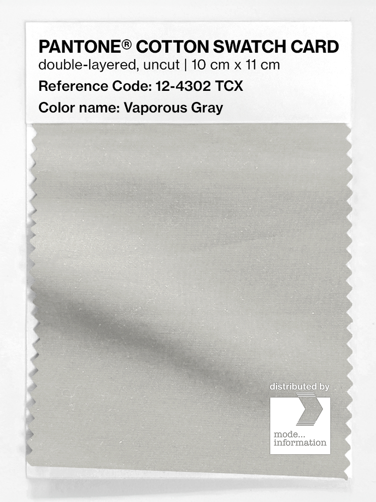 Product image 1 of the product “PANTONE® COTTON SWATCH CARD 12-4302 TCX Vaporous Gray ”