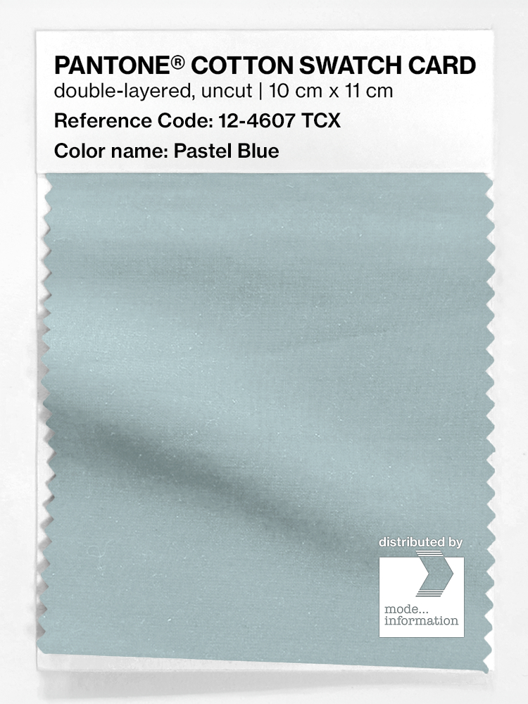 Product image 1 of the product “PANTONE® COTTON SWATCH CARD 12-4607 TCX Pastel Blue ”