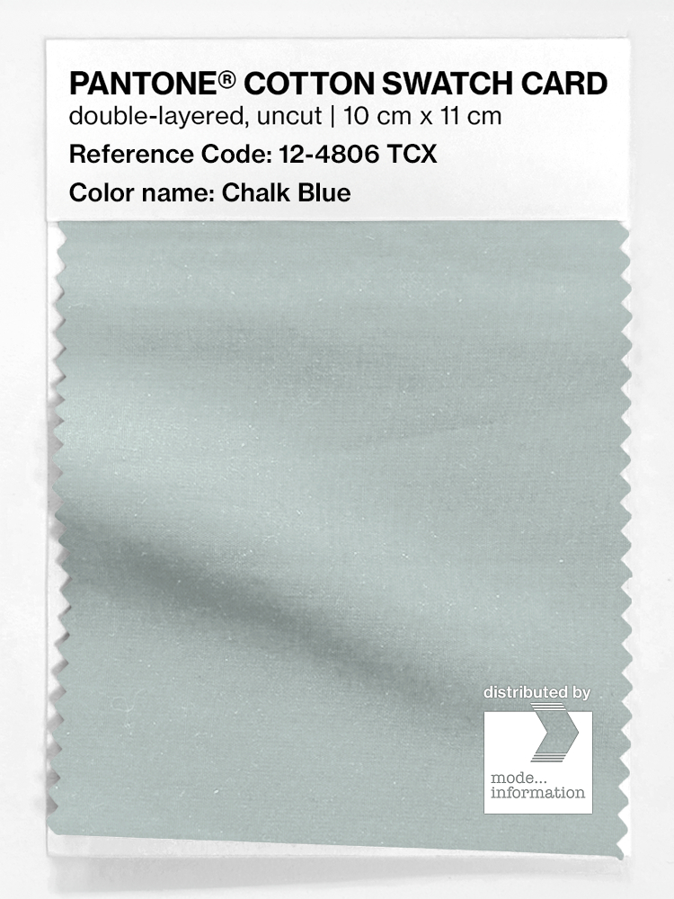 Product image 1 of the product “PANTONE® COTTON SWATCH CARD 12-4806 TCX Chalk Blue ”