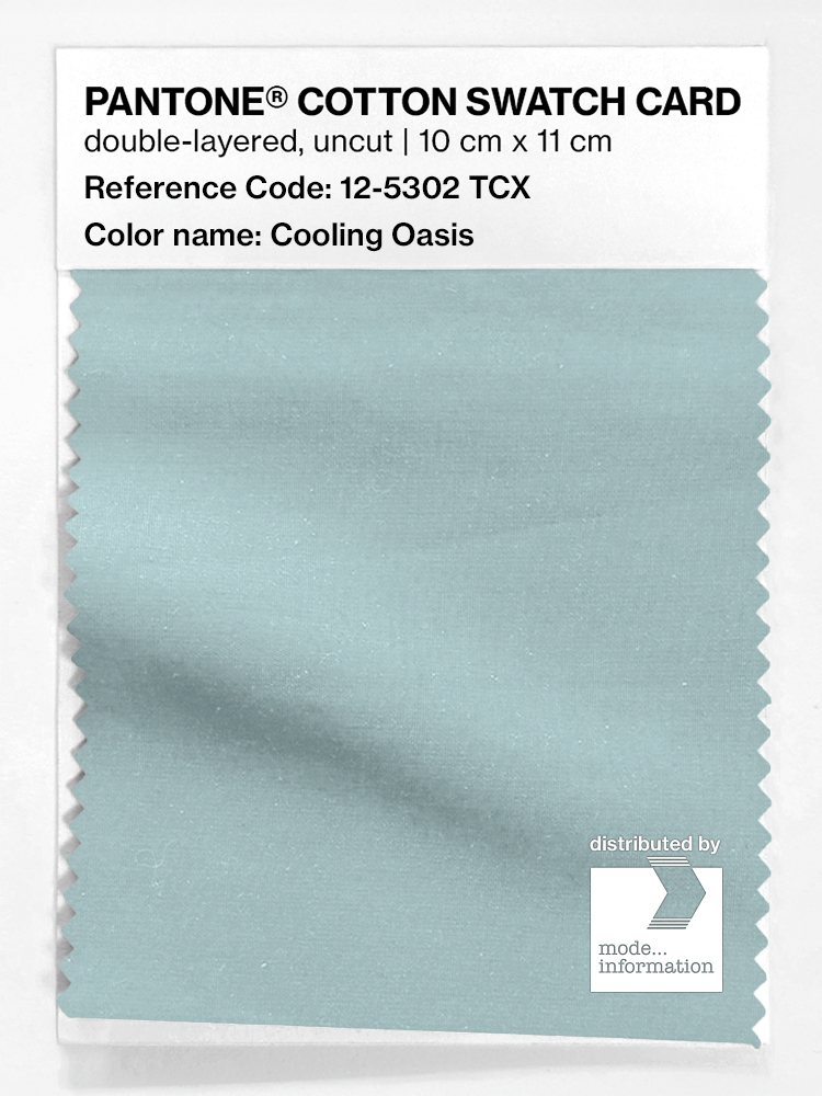 Artikelbild 1 des Artikels “PANTONE® COTTON SWATCH CARD 12-5302 TCX Cooling Oasis “