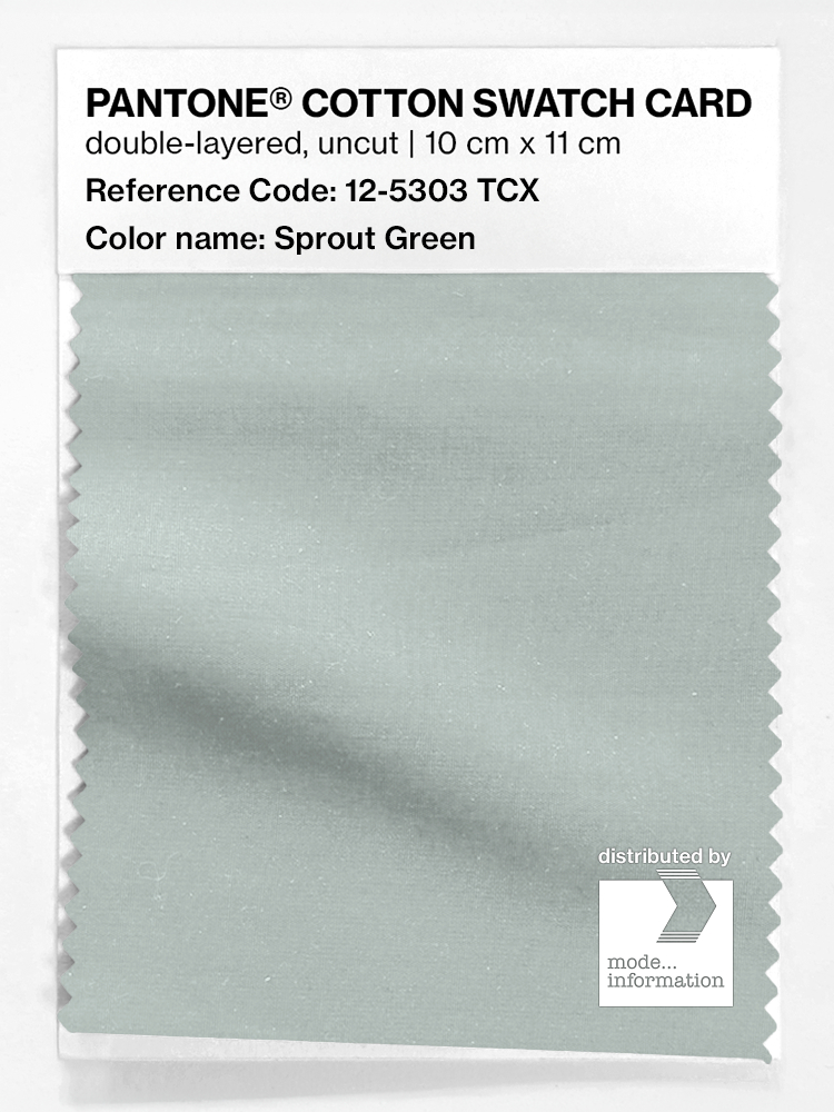 Product image 1 of the product “PANTONE® COTTON SWATCH CARD 12-5303 TCX Sprout Green ”