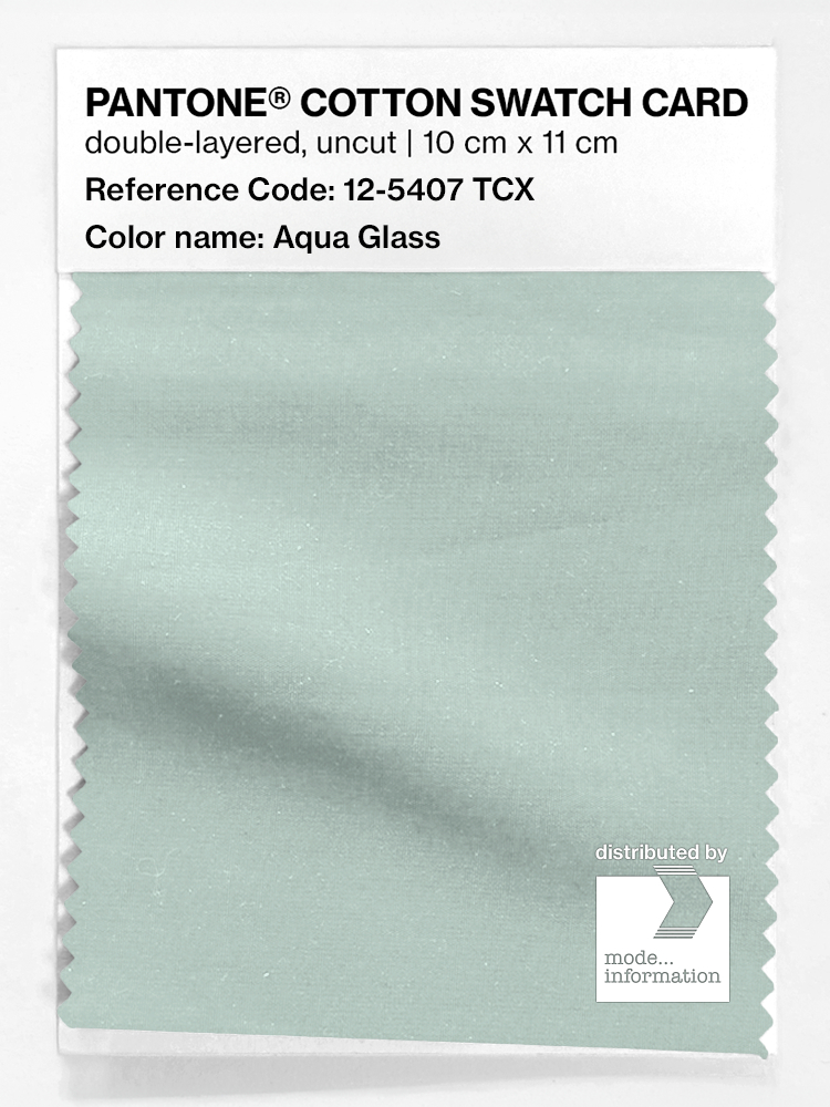 Product image 1 of the product “PANTONE® COTTON SWATCH CARD 12-5407 TCX Aqua Glass ”
