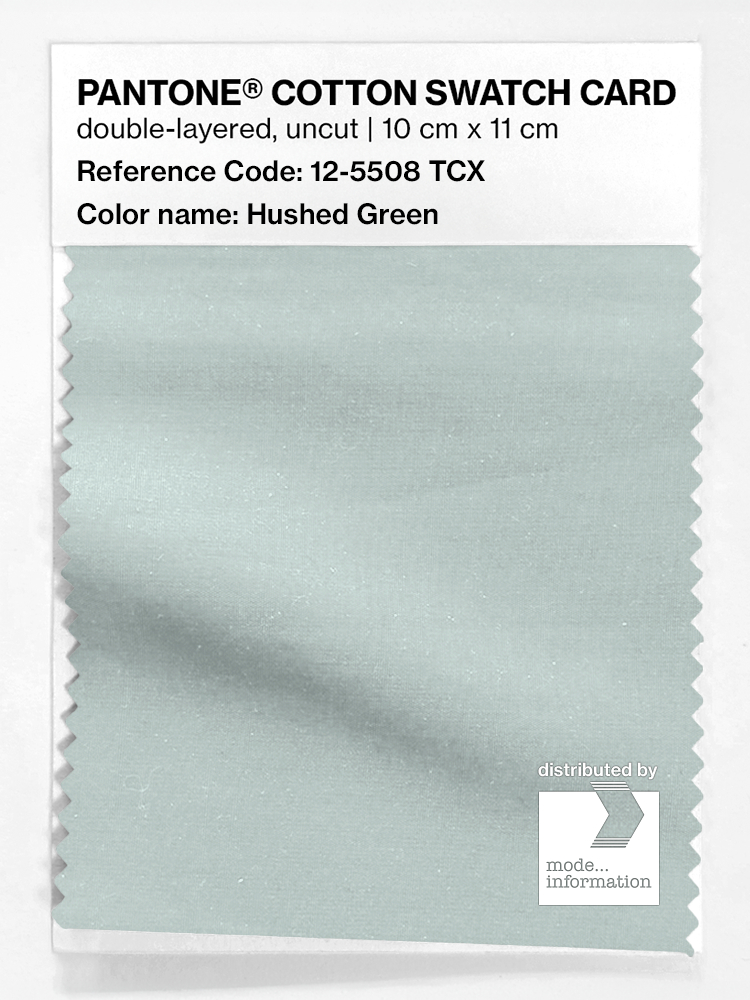 Product image 1 of the product “PANTONE® COTTON SWATCH CARD 12-5508 TCX Hushed Green ”