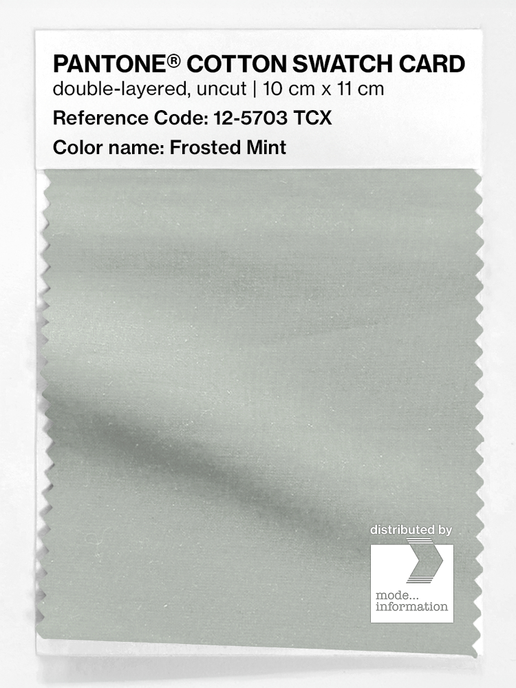 Product image 1 of the product “PANTONE® COTTON SWATCH CARD 12-5703 TCX Frosted Mint ”