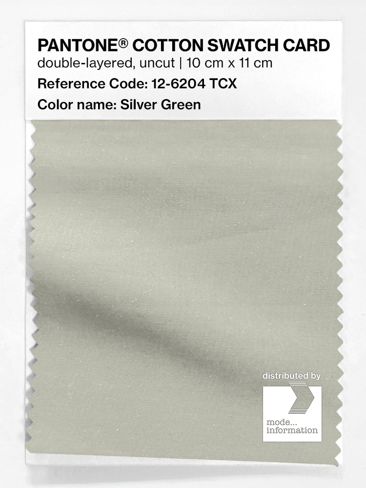 Product image 1 of the product “PANTONE® COTTON SWATCH CARD 12-6204 TCX Silver Green ”