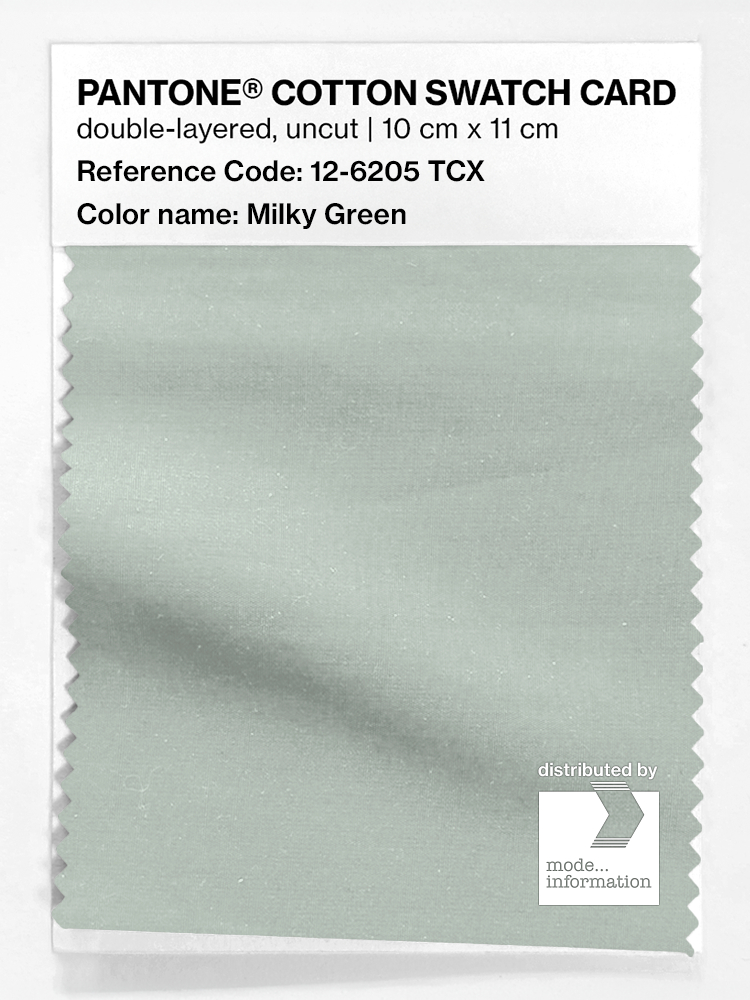 Product image 1 of the product “PANTONE® COTTON SWATCH CARD 12-6205 TCX Milky Green ”